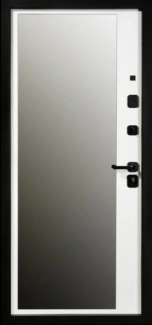 Мальта 3К90 ЮР-56 RAL 9005 - ЮР-42 декоративная зеркальная вставка ZB Белый - Апис плюс